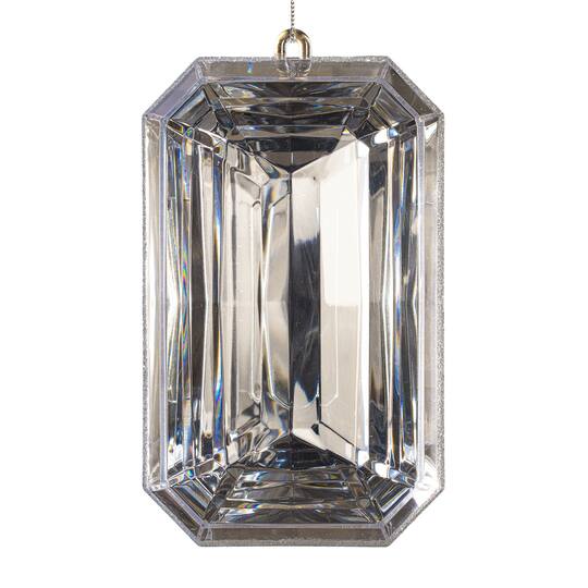 Vickerman 8" Rectangle Glitter Jewel Ornaments